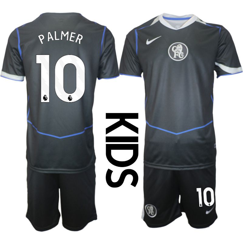 Youth 2025-2026 Club Chelsea away black #10 Soccer Jersey->youth soccer jersey->Youth Jersey
